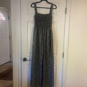 Green patterned jumpsuit